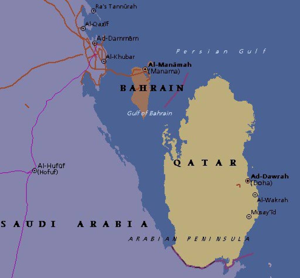 Бахрейн где находится карта